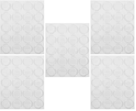 Gadpiparty 5 hojas/100 unidades de 25 mm de tiempo de piedras preciosas redondas de resina pegatinas transparentes para la fabricación de joyas