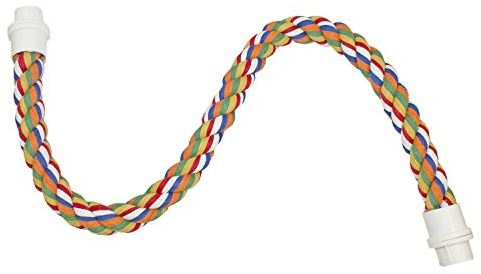 34 Inch Flex Rope (Large) - Bendable Fun Climbing Perch Cage Accessory Toy - Sugar Gliders, Squirrels, Degus, Marmosets, Monkeys, Parrots, Birds, Rats & Other Small Animals