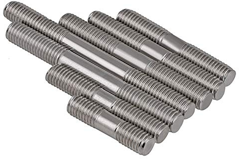 Dreneco M8×80mm Doppio Prigioniero Viti Bulloni Filettati Barre/Vite Prigioniera in Acciaio Inox/Asta Vite, 3 pcs