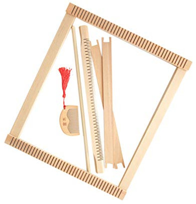 Strickmaschine Selber Machen Webstuhl Aus Holz Webstuhl-kit Webstühle Für Anfänger Webwerkzeug Aus Holz Webrahmen Webstuhl Strickwebstühle Weberei DIY Klein Hölzern Einstellen Kind
