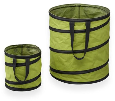 TrendLine Laub- und Grastonne Set 85 L und 15 l grün Gartenabfallbehälter