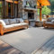 Carpetsale24 In- & Outdoor Teppich Wetterfest 140 x 200 cm Einfarbig Grau - Waschbar, Wasserfest, Pflegeleicht und Flachgewebe - Ideal für Balkon, Garten, Terrasse und als Küchenteppich