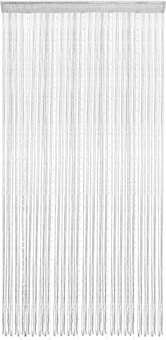 Cortinas con Cuentas, Cortina con Cuentas de Cristal, Panel Decorativo, Divisor, Linda Cadena de Bolas de Cristal con Purpurina, Divisor Decorativo para Colgar en la Habitación, para Puerta,(Blanco)