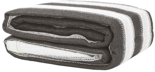 vidaXL Zeltteppich, Campingteppich mit Ösen, Teppich für Zelt Terrasse Wohnwagenmarkise, Vorzeltteppich Zeltmatte Markisenteppich, Anthrazit Weiß HDPE