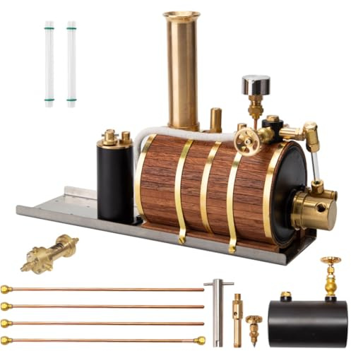 BAUBAUPLAY Modèles de machines à vapeur, Modèle de chaudière à vapeur 200ml pour vapeur simple/double/triple cylindre Kit de Moteur Modèle, Scientifique Éducatif Jouet Cadeau Artisanat