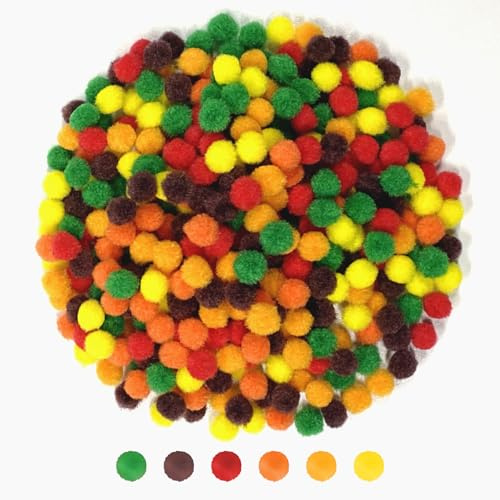 UILYNIU 1000 piezas Pompones de Colores Pompones Crafts Colored Round Pompon Bola varios pompones para manualidades y manualidades, decoración creative