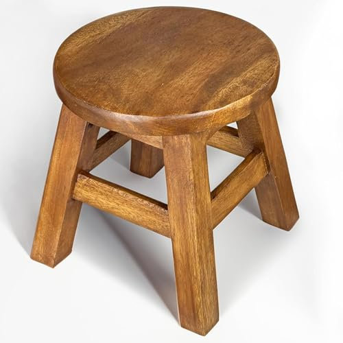 Crafty Artisan® handmade small wooden milking stool muti-use, step stool, plant pot stand, kids stool, etc