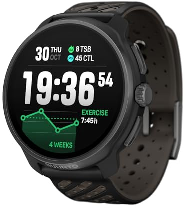 SUUNTO Race 2 Montre de Sport Homme Femme, Tracker d'Activités GPS Running, Bi-Band GNSS, Carte Hors Ligne, Écran Tactile AMOLED, Smartwatch Cardiofréquencemètre Podomètre Altimètre