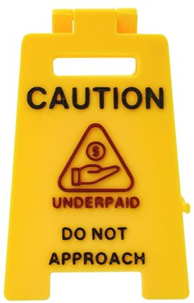 Qsvbeeqj Cartel de oficina de plástico multiusos con alta visión con alta visibilidad lugar de trabajo y decoración de habitación creativa señal de advertencia para recepción