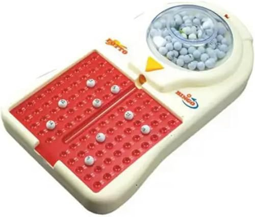 GSV Essentials Electric Bingo Lotto Game Set with 90 Balls & 48 Cards, Automatic Electric Number Selector Machine for Family Fun, Educational Party Game,