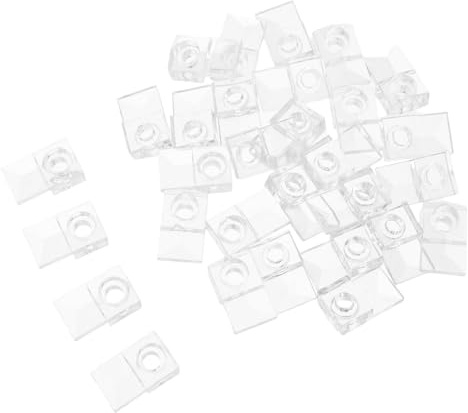 PENIKOKO Clips para Colgar Espejos 30 Piezas Kit con Tornillos y Anclajes Soporte de Abrazadera para Montaje en Pared Compatible con Azulejos y Yeso para Fijación de Vidrio sin