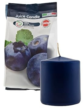 Cereria de Giorgio Concentrado de Vela Vela Aroma a Frutas, Cera, Azul Oscuro, 7 x 7 x 8 cm