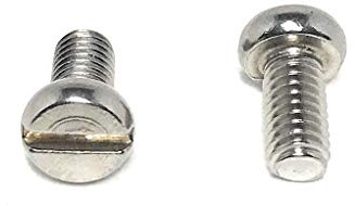 M4-.70 x 8 Stainless Steel Slotted Cheese Head Machine Screw DIN84 A2 M4x8 (50 Pieces)