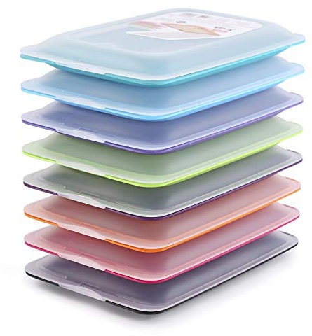 TATAY Hochwertige Stapelboxen mit Serviertablett, Aufbewahrungsboxen für Kühlschrank (8 verschiedene Farben)