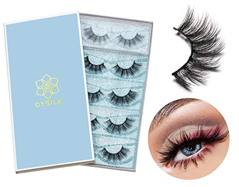 DYSILK 6D Wimpern Wispies Handgemachte falsche Wimpern Pack Extension Dickes langes wiederverwendbares weiches Make-up Natürlicher Look Gefälschte Wimpern