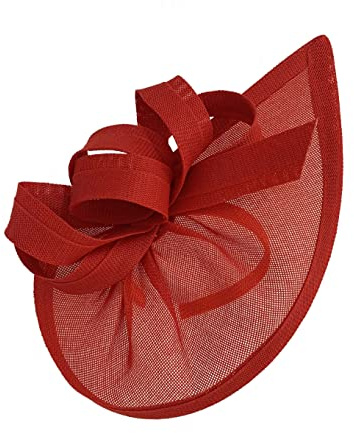 Caprilite Chapeau bibi végétalien sur bandeau pour mariage, courses hippiques, disque Sinamay sur mesure