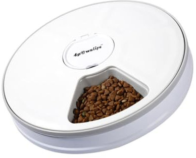 INOOMP Futterspender Für Haustiere Automatischer Katzenfutterautomat Automatischer Futterautomat Für Haustiere Automatischer Hundefutterautomat Lebensmittel Katzenfalle Weiß