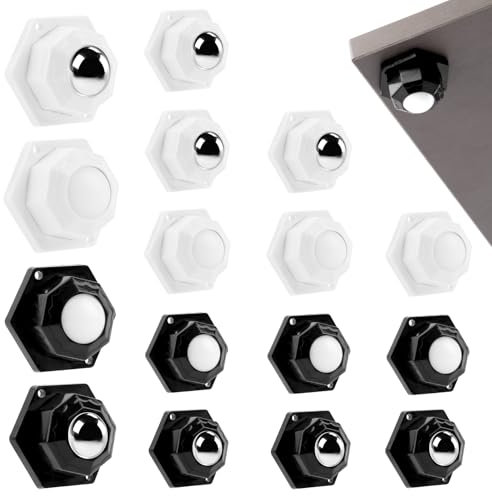 VFANDV 16 Piezas Ruedas para Muebles, Ruedas para Mover Muebles 360 Mini Ruedas Adhesivas Giratorias Ruedas Pequeñas para Muebles Ruedas Deslizantes para Muebles Pesados para Electrodomesticos