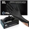FINITEX Schwarz Einmalhandschuhe Nitril XL，100stk，5.0g/stk，Einmal Handschuhe Nitril Einweg Puderfrei Latexfrei einweghandschuhe Lebensmittelqualität Reinigung Medizinische Untersuchung, 5mil