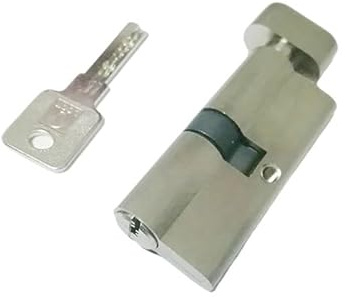 SkyjOy Bombin Cerradura 2 cerraduras de Seguridad for Puertas cilíndricas de 50 mm de tamaño, cerraduras de latón con una Sola Llave y Llave entrelazada Cerraduras Antibumping