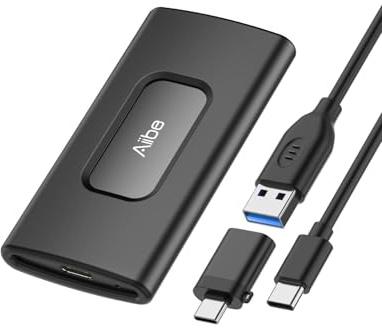 Aiibe 500GB External Solid State Drive USB C Portable SSD USB 3.2 Gen 2, Up to 1050MB/s, External SSD 500GB External Hard Drive for iPhone 15/Pro, Laptop, Mac and PS4 (Black)