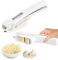 Anseom Stainless Steel Garlic Press, Multifunctional Garlic Chopper Garlic Cutter Fruit Peeler Can Opener, Effortless Garlic Crusher with Ergonomic Handle, Lightweight and Robust
