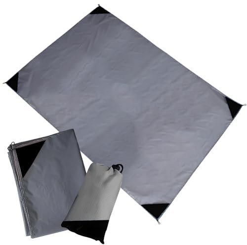 Generisch Picknickdecke 210x200 cm – Leichte Outdoor Decke mit Tragetasche – Wasserdicht & Waschbar – Mit Ecktaschen für Sand oder Steine – Ideal für Strand, Camping, Garten & Picknick