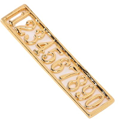 CHICIRIS Mini House Door Numbers, 10PCS Gold Alloy 0-9 for Dollhouse, DIY Miniature Decor, Photography Prop, Customizable Sign, Charming Set