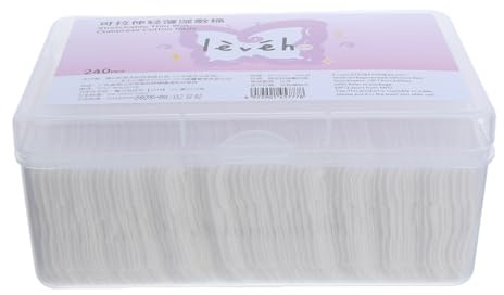 TOPBATHY Discos Desmaquillantes de Algodón 240 Piezas 10x12 Cm para Limpieza Facial Seca y Húmeda, Suaves y Reutilizables, Almohadillas Limpiadoras para Maquillaje y Cuidado Piel, Ideales