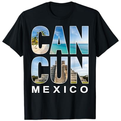 Cancun Messico Viaggi Vacanze Spiaggia Rovine Maya Maglietta
