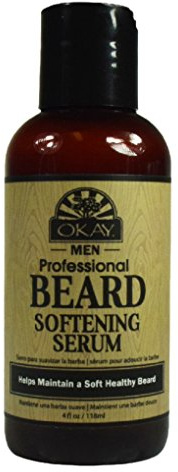 OKAY Beard Softening Serum for Men – Beard Moisturizer & Grooming Serum Helps Soften, Smooth & Tame Dry Coarse Facial Hair, Lightweight Non-Greasy Formula, Sulfate Silicone & Paraben Free, 4oz