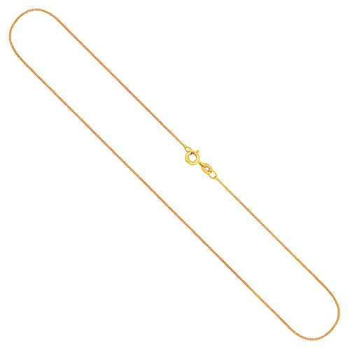 EDELIND Kette Gold Damen 333 Echtgold - Panzerkette 0,8 mm Gelbgold 50 cm - mit Geschenkbox