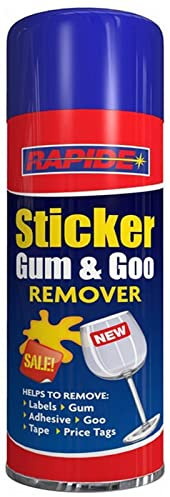 AHS Sticker And Gum Remover Spray 250ML - Tar Cleaner Adhesive Spray - Remove Sticky Labels, Chewing Gum, Masking Tape, Gel, Price Tags - Effective Label Cleaner Sprays Cleans Surface Marks - (1)