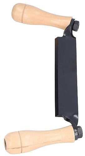 JTBDWOSK Ziehmesser, Holzgriff aus Wolframstahl, Gerades Ziehmesser, Gerader Typ, Sicher, Langlebig, Breite Anwendung für Holz,10zoll