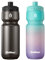 WEMEET Fahrradflasche 700ml, passt die Meisten Fahrradkäfige, BPA frei, Auslaufsichere Sport Radflasche mit Volumenskala, für Radfahren, Fitness, Outdoor(Schwarz & Grün Rosa Violett, 2er Pack)