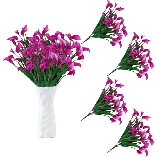 astylishome Autumn Artificial Flowers Calla Lily Bridal Bouquet of Flower Real Touch Simulation Bouquets for Home Party Wedding Decoration DIY Floral Arrangements Decor 0610