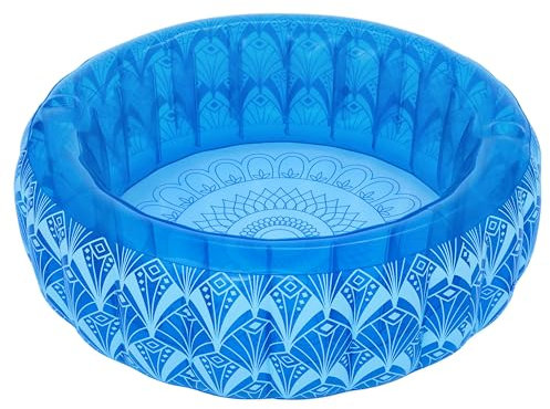 Bestway Family Pool Bohème, Ø 168 x 53 cm, 401 Liter, PVC, I-Beam-Konstruktion, Böhmisches Design, 2 Getränkehalter, Extrabreite Seitenwände, Schnellverschlussventil, Ab 6 Jahren