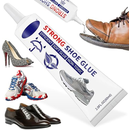 Schuhkleber Extra Stark Wasserfest, Schuhsohlenkleber, Alleskleber, Leder kleber, Textilkleber, Absatzkleber, für Schuhe, Sportschuhe, Lederschuhe, Stiefel, Sandalen (2.0FL.OZ/Entdeckungspaket)