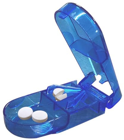 Tablettenteiler,pillenteiler,medikamententeilerfür Große und Kleine Tabletten,tablettenteiler für kleine tabletten，Medikamententeiler mit Aufbewahrungsfach,teilt Pillen exakt