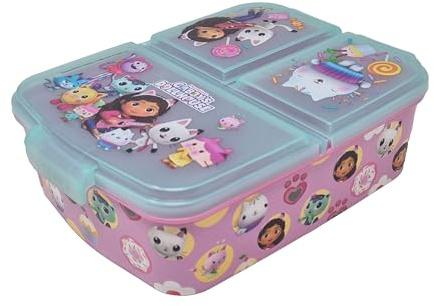 Theonoi Fiambrera per bambini, scatola per il pranzo/paninara, casa delle bambole Gabby Dollhouse in plastica senza BPA, ottimo regalo per bambini (Gabby's Dollhouse)