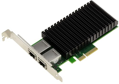 Kalea-Informatique - Tarjeta controladora de Red PCIe x4 con 2 Puertos RJ45 de 10 Gigabit Ethernet con chipset Intel X550 10G