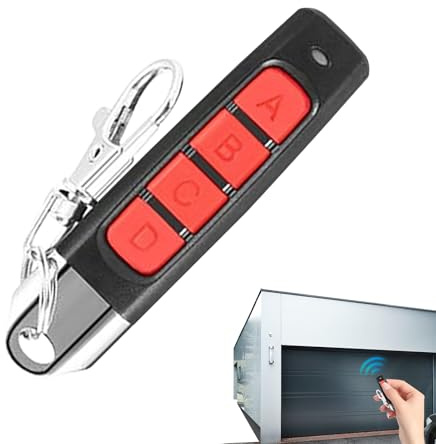 Abridor de puerta de garaje llave FOB | Abridor de la puerta duplicadora 433MHz | Abridor de puerta de entrada accesorio más cercano, 4 botones de control de clonación eléctrica llave llave para puert