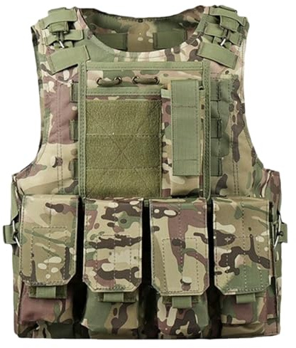 HoveeLuty Gilet da softair, multifunzionale, regolabile, leggero, per paintball, per attività all'aperto, allenamento, pesca, caccia, stile 1, gilet porta piastre, da softair, da paintball