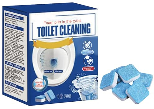 KOAHDE WC Net Energy Bloc Anti-Tartre,Blocs WC Eau,16pcs,Nettoyage Décontamination Détartrage Taches d'urine Toilettes Toilettes Propres Esprit Désodorisation Menthe Désodorisante