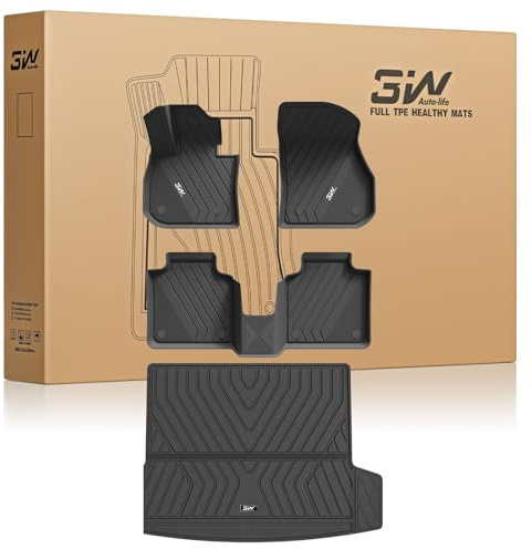 3W für BMW X1 U11 2023-2025 2026 Fußmatten und Kofferraumwanne (Nicht für X1 xDrive25e Benzin-Hybrid), Thorex™ Allwetter Fussmatte und Kofferraummatte BMW Auto Zubehör, Wasserabweisend