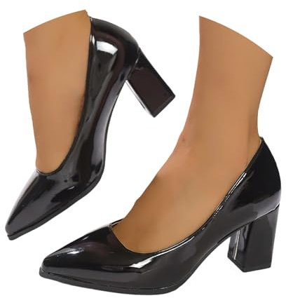 Nuqqichongtian Scarpe Con Tacco - Cinturino Tacco Alto Tacco A Blocco Elegante Da infilare, Scarpe Da Sposa Scarpe Da Festa Piedi Pumps Con Tacco Alto Donna Stiletto Larghezza