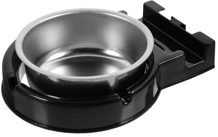 Veemoon Posacenere da Muro in Acciaio Inox e Pvc Nero, Facile da Mantenere, Salvaspazio, per Casa e Supermercato, Accessorio Fumatori Elegante