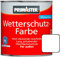 Primaster Wetterschutzfarbe 2,5L Weiß Holzfarbe UV-Schutz Wetterschutz
