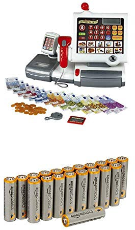Theo Klein 9356 - Kassenstation mit Folientastatur mit Amazon Basics Batterien