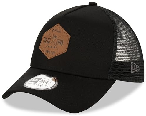 New Era Heritage Patch Negro A-Frame Gorra de Camionero Ajustable